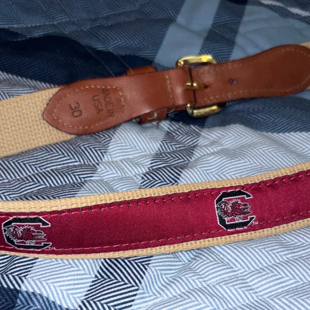 South Carolina Gamecocks Canvas & Leather Belt Boys Size 30